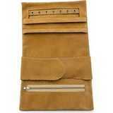 Kadife Takı ve Mücevher Seyahat Rulo Düzenleyicisi – Kiremit 35 x 20 cm - koyu mavi