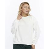 Kadife True Self Love Desenli Ekru Yumuşak Dokulu Regular Fit Bisiklet Yaka Kadın Sweatshirt