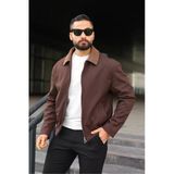 Kadife Yakalı Trucker Model Ceket