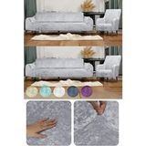 Kadife Yumuşacık Yıkanabilir Tüy Leke Tutmayan Lastikli Kadife Koltuk Örtüsü Koltuk Kılıfı Takımı - Gri - 180 x 230 cm
