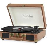 Kadıköy Plak Kulübü Record Master * Record Master ST14012 Kahverengi Retro Pikap Bluetooth ve Şarj Özellikli Özel Dış Kaplama Retro Pikap 33, 45, 78 Devir