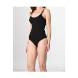 Kadın 1 Beden Küçülten Ayar Askılı Çıtçıtlı Body Siyah Renk Dikişsiz Korse