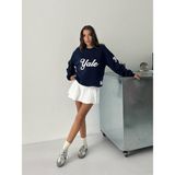 Kadın 3 Iplik Bisiklet Yaka Sweatshirt - Lacivert - XL
