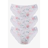 Kadın 3'lü Dantelli - Desenli Külot