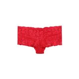 Kadın 3'lü Fantazi Dantelli Şort Boxer Külot 50335 siyah-ekru-kırmızı S/M