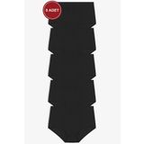 Kadın 5'li Fitilli Curve Büyük Beden Battal Ekstra Yüksek Bel Külot 5005BFTL-1 2XL