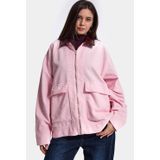 Kadın 6w6-98 Oversize Velvet Kadife Kumaş Deri Detaylı Tasarım Ceket