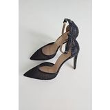 kadın abiye ayakkabı 10 cm 036 4199 Siyah Taşlı 38