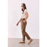 Kadın Alian Beli Lastikli Beach Pantolon%100 Lyocell (Tencel™) - Kakao KAKAO