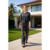Kadın Alt Üst Wardrobe Essentials Merserize Görünümlü Triko Hırka Pantolon Takımı Rahat Kombinler