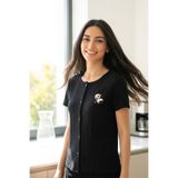 Kadın Ayıcık Desenli Bambu Viskon Kısa Kollu Soft Örme Pijama Takımı BERIN-TRA