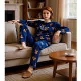 Kadın Ayıcık Desenli Polar Pijama Takımı Fonksiyonel Dayanıklı Kaliteli Konforlu Estetik Şık