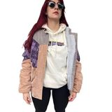 Kadın Aztek Unisex Retro Bomber Oversize Desenli Vintage Ceket Tkdk4