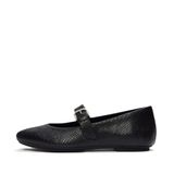 Kadın Babet AAF-090 FitFlop DELICATO Snake Mary Janes All Black