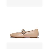 Kadın Babet E3J-B41/001 FitFlop DELICATO CRYSTAL-BUCKLE LEATHER MARY JANES