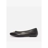 Kadın Babet HX8-001 FitFlop DELICATO Bow Soft Leather Ballet Flats BLACK
