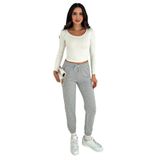 Kadın Bağcıklı Jogger Pantolon & Eşofman Altı – Sportif & Enerjik Stil, gri, s