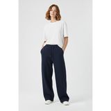Kadın Baggy Oversize 3 Iplik Bol Paça Mevsimlik Eşofman - Lacivert