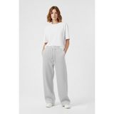 Kadın Baggy Oversize 3 Iplik Bol Paça Mevsimlik Eşofman - XL - Açık Gümüş