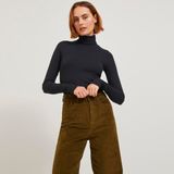 Kadin Balikçi Yaka Tisört - Fan - 001 Siyah - XL