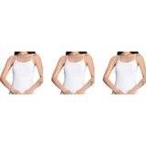 Kadın Bambu Ip Askılı Atlet 3'lü Paket 1521 - 2XL - Beyaz