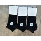Kadın Bambu Siyah Dikişsiz Soft Yıkama Patik Çorap, Spor Çorap, Kısa Çorap 3 Adet - 36 - 40