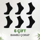 Kadın Bambu Yarım Konç Tenis Çorabı Dikişsiz Güçlendirilmiş Topuk Burun 6'lı-12'li Kutu