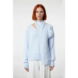 Kadın Basic Oversize Triko Kazak Ve Atkı Seti Uzun Kol Şal Yaka Tasarımı İle Kış Modası Kaliteli
