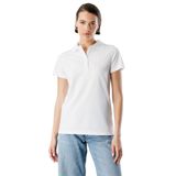 Kadın Basic Polo Yaka Tişört Kadın-Poloyaka - Beyaz - XS
