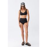 Kadın Basic Siyah Pedli Yüksek Bel Bikini Takımı