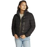 Kadın Baskılı Logo Şişme Mont - Siyah - Black - XS