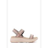 Kadın Bej Bantlı Kalın Tabanlı Kumaş Comfort Sandalet 26SFE46396F