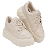 Kadın Bej Ortopedik Sneaker, Topuk Dikenine Karşı Özel Üretim Günlük Ayakkabı, 4 cm Topuklu Poli Taban Cilt Kadın Spor Ayakkabı (Bej, EU Ayakkabı Beden Sistemi, Yetişkin, Kadın, Sayısal, Orta, 36)