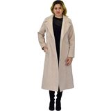 Kadın Bej Uzun Kaşe Kaban BGL-ST04115