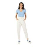 Kadın Beli Lastikli Gabardin Pantolon Bej