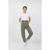 Kadın Beli Lastikli Gabardin Pantolon Haki
