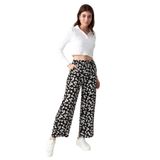 Kadın Beli Lastikli Geniş Paça Pantolon Siyah 40