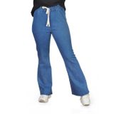 Kadın Beli Lastikli İspanyol Likralı Mavi Kot Pantolon Fresh&Moda