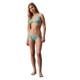 Kadın Beli Lastikli Logolu Rahat Kesim Mavi Bikini Altı KW0KW02486-0G1