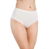 Kadın Beyaz 2'li Paket Bambu Beyaz Büyük Beden Bato Yüksek Bel Külot, 2XL, TYC00238623570-869SL0012551