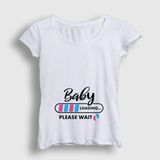 Kadın Beyaz Baby Loading Yükleniyor Doğum Hamilelik T-Shirt 531501TT