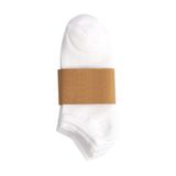 Kadın Beyaz Bambu 5 Li Spor Patik Çorap - 39 - 42