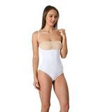 Kadın Beyaz Dikişsiz Ince Askılı 1 Beden Incelten Göğüs Altı Çıtçıtlı Body Korse, L/XL, TYC00241849968-869SL00018195