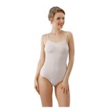 Kadın Beyaz Ince Askılı Çıtçıtlı Body Korse, Görsel, L