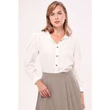 Kadın Beyaz Karpuz Kol Gömlek ARM-20K001114 - XL