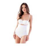 Kadın Beyaz Lohusa Göğüsü Açık Slip Body Korse, 2XL, S2073MI-869SL00019465