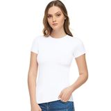 Kadın Beyaz Pamuklu Elastan Body Elt2202