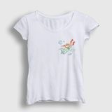 Kadın Beyaz Plane Le Petit Prince Küçük Prens T-Shirt 568619TT