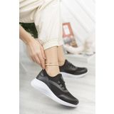 Kadın Beyaz Siyah Sneaker Spor Ayakkabı