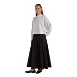 Kadın Beyaz Tasarım Oversize Kısa Gömlek 30019